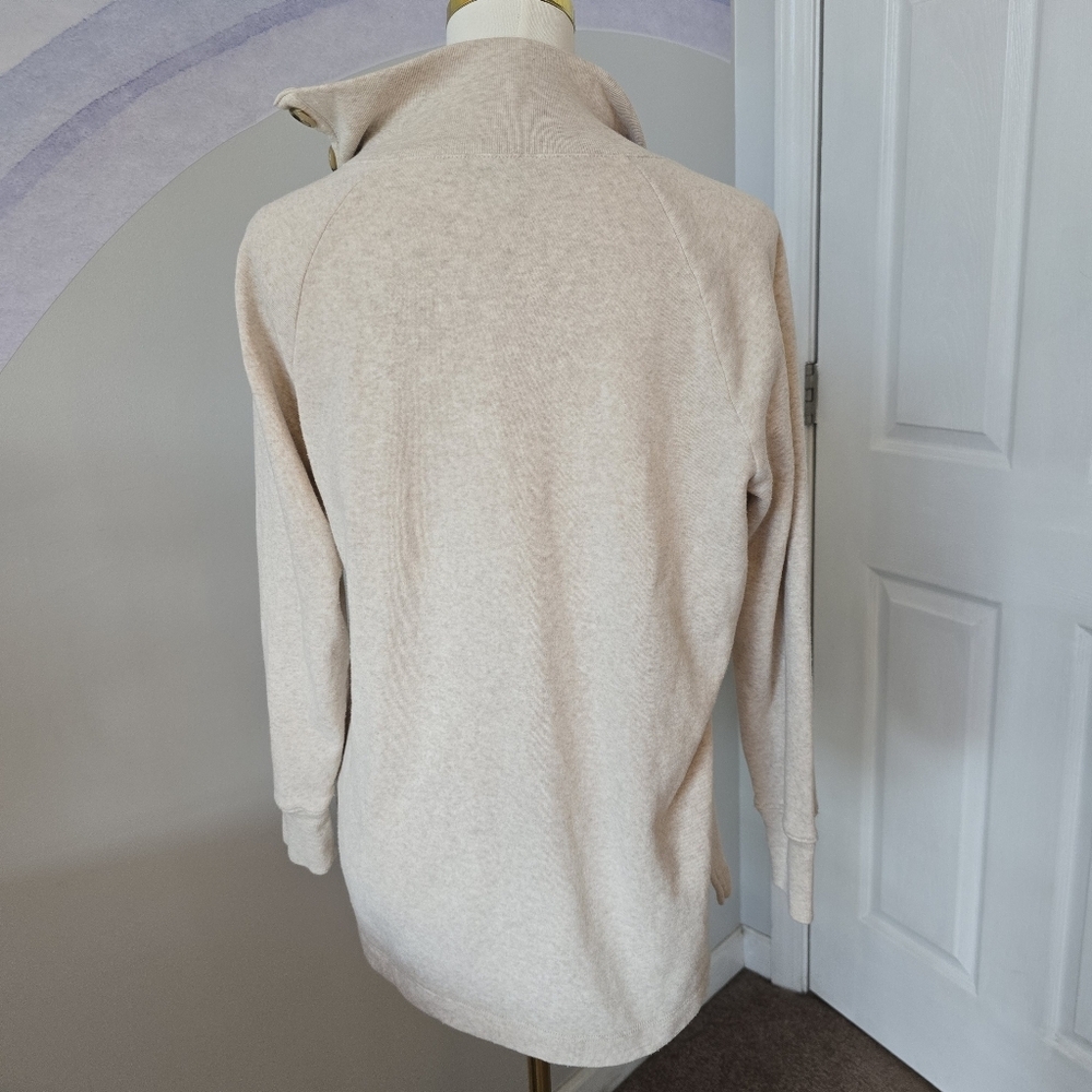 J. Crew | Small | Beige Button Neck Collar Pullover Sweater - Picture 5 of 11